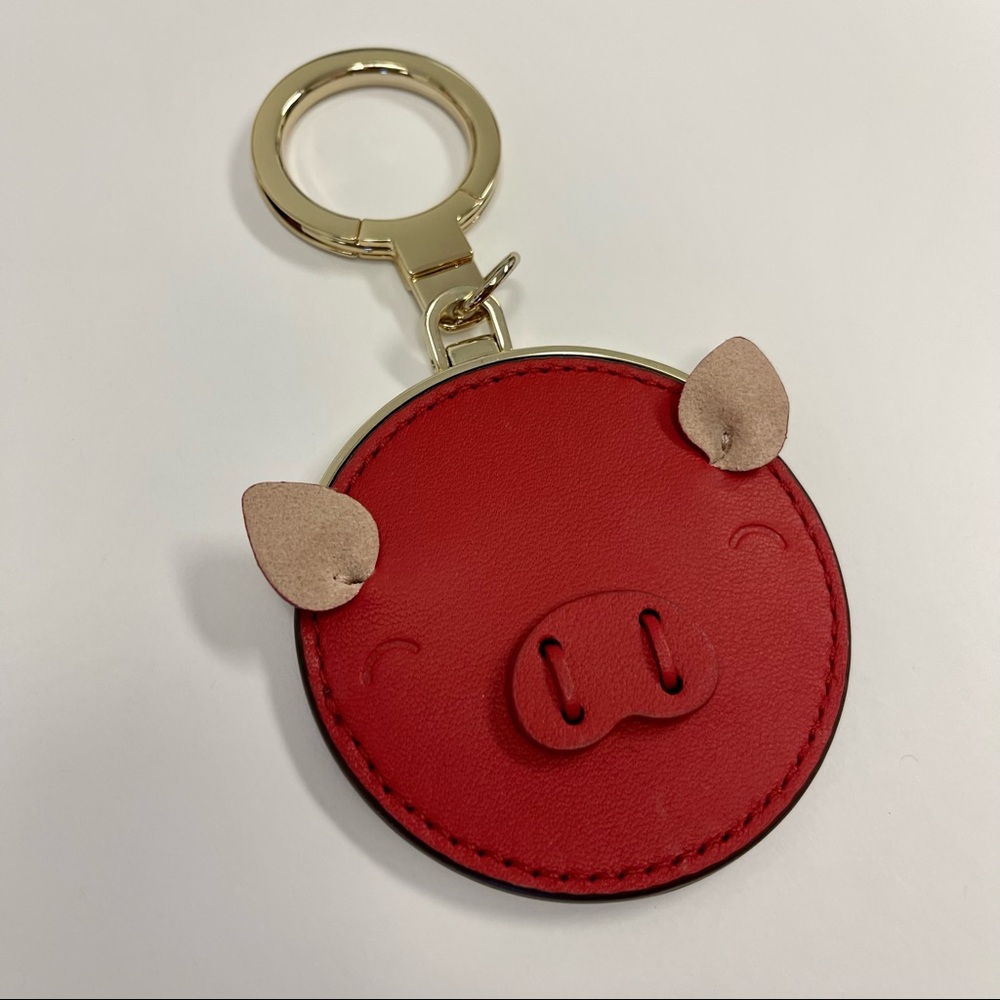 Kate Spade Year of the Pig Red good luck charm key chain NEW